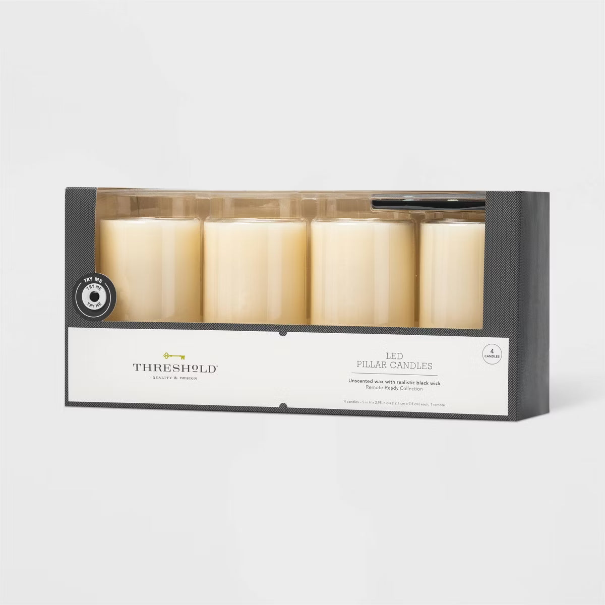 Black Wick - Velas sin Flama con Timer (Pack 4)